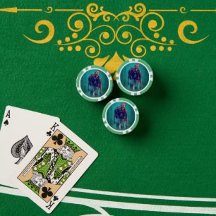 Jetons De Poker SlipperyJoe terrifiante figure de zombie isolée om