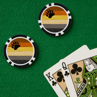 Jetons De Poker SlipperyJoe's Bear Pride drapeau de la texture du
