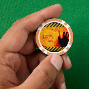 Jetons De Poker SlipperyJoe's chilling Halloween scène chauves noi