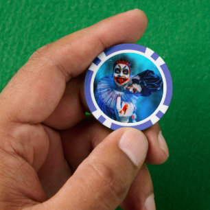 Jetons De Poker SlipperyJoe's clown menaçant Joyeux Halloween roug