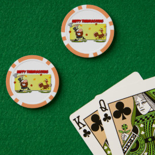 Jetons De Poker SlipperyJoe's humoristique Thanksgiving thème drôl