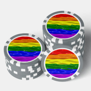 Jetons De Poker SlipperyJoe's rainbow pride couleurs liquide brill