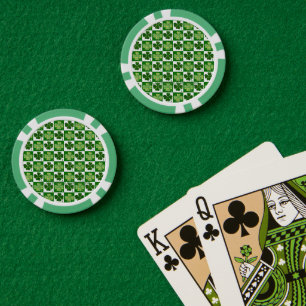 Jetons De Poker SlipperyJoe's Saint Patrick's Day trèfle à quatre