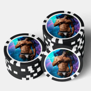 Jetons De Poker SlipperyJoe's sous-vêtements masculins musclés ren
