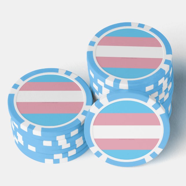 Jetons De Poker SlipperyJoe's transgenre pride drapeau de la diver (Empiler)