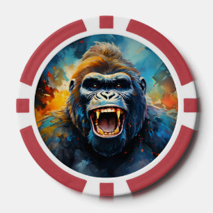 Jetons De Poker Smiling gorilla