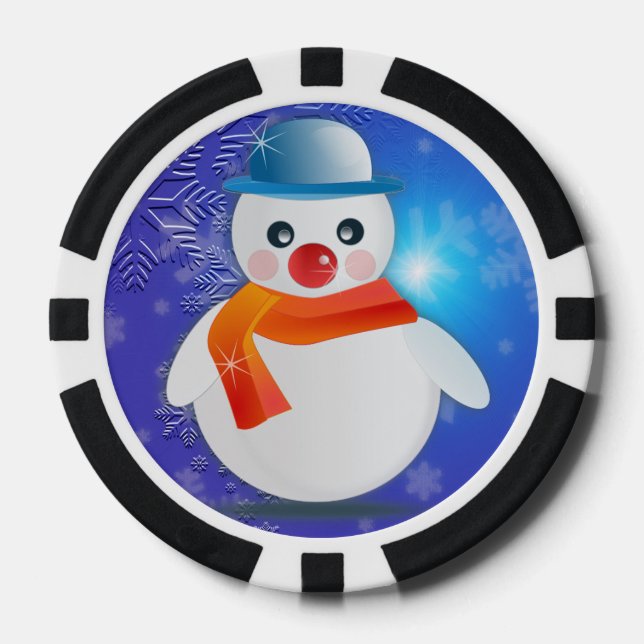 Jetons De Poker Snowman magique (Recto)