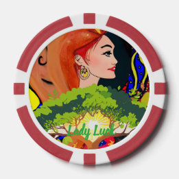Jetons De Poker Soirée de jeu de couple Lady Luck 2 personnalisée