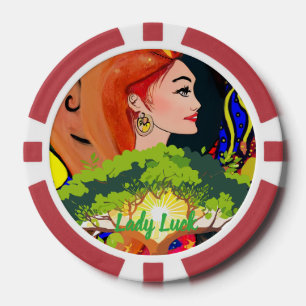 Jetons De Poker Soirée de jeu de couple Lady Luck 2 personnalisée