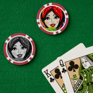 Jetons De Poker Soirée de jeu Lady Luck 