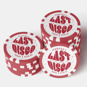 Jetons De Poker Soirée de Week-end de Fiançailles Rétro Groovy Der