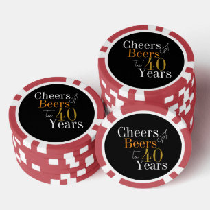 Jetons De Poker Soirée des bières et des bières du 40e anniversair
