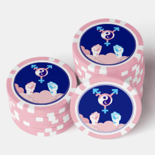 Jetons De Poker Soleil et Lune de Pouvoir et d'Équilibre Symbole T