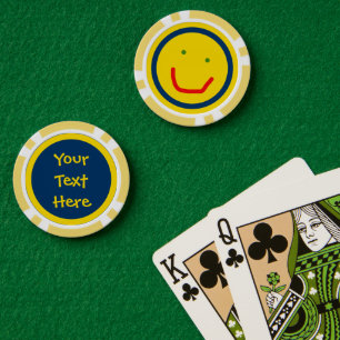Jetons De Poker Soleil souriant visage heureux