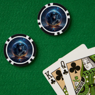 Jetons De Poker Sorcière Cosmique – Née de la Sphère Stellaire.