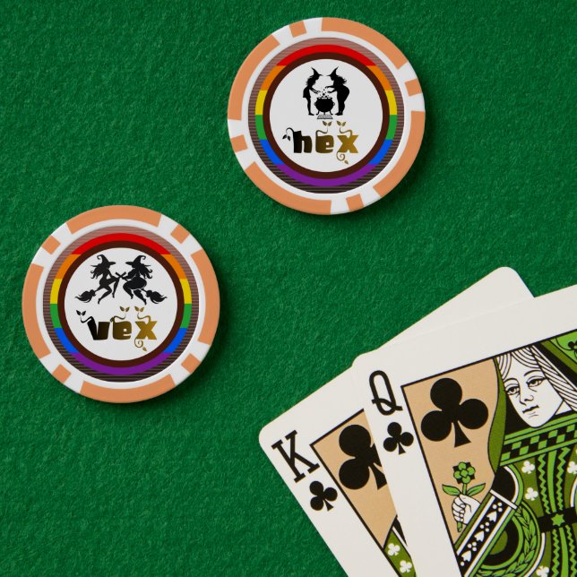 Jetons De Poker Sorcières Hex. Vex. Corps Positif et Divers (Table de poker (double))