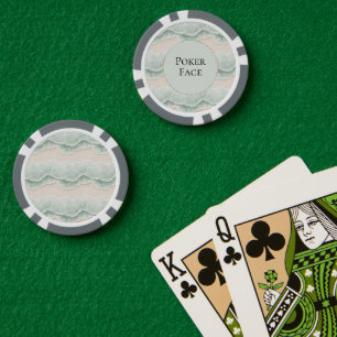Jetons De Poker Soyez Heureux Mint Cercle Plage Vagues Aqua