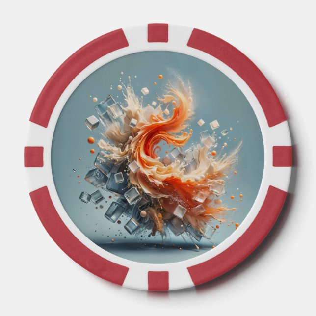 Jetons De Poker Splash tropical (Recto)