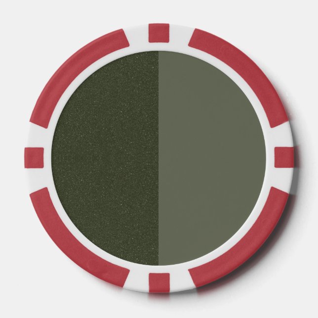 Jetons De Poker Split Moss Green Custom Poker Chip (Recto)