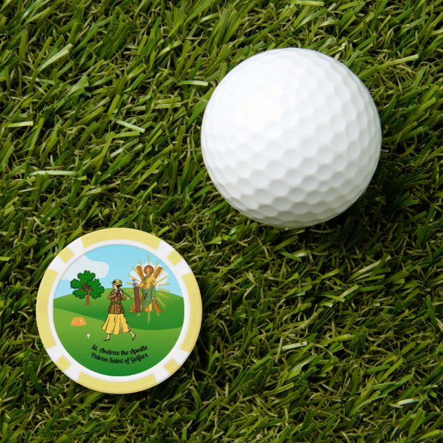 Jetons De Poker SS. Andrew & Jude avec 2 Golfeuses (Marqueur de balle de golf)
