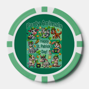 Jetons De Poker St. Patrick's Day Fun et adorable "Animaux de fête