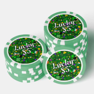 Jetons De Poker St. Patrick's Day Poker Jeu Bonne Chance Charms