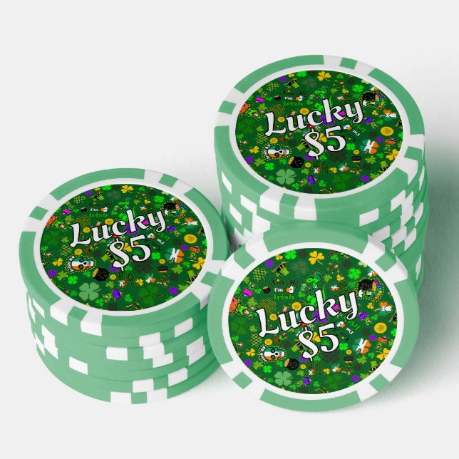 Jetons De Poker St. Patrick's Day Poker Jeu Bonne Chance Charms (Empiler)