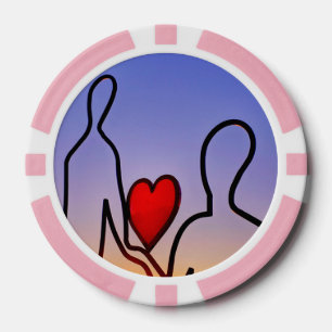 Jetons De Poker statue d'amour