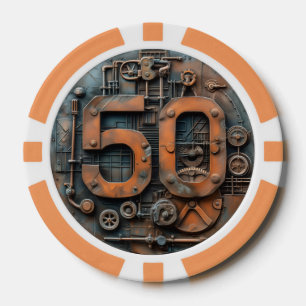 Jetons De Poker Steampunk $50 Poker Chip : Arcane Machina
