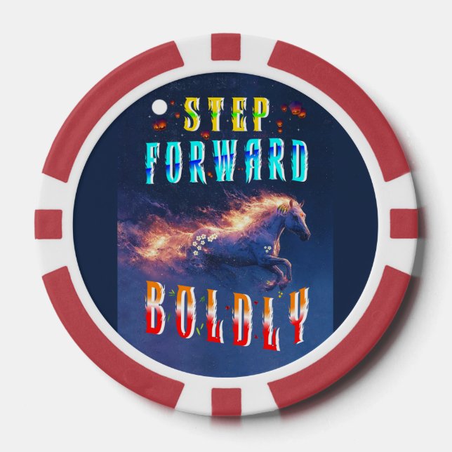 Jetons De Poker Step Forward Boldly (Recto)