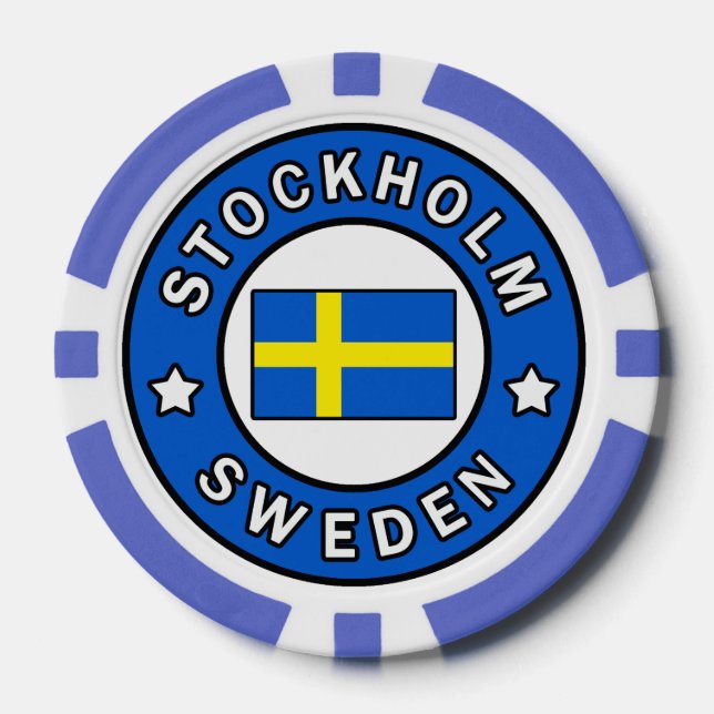 Jetons De Poker Stockholm Suède (Recto)