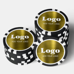 Jetons De Poker Style de métal doré personnalisé Logo Entreprise C