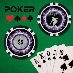 Jetons De Poker Style Street Skateboarder Purple Poker Jeu Chip