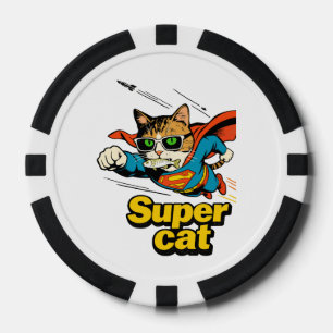 Jetons De Poker Super Chat Volant avec Poisson