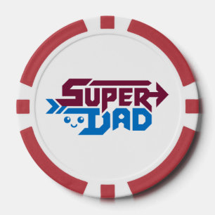 Jetons De Poker Super Papa Joueur Cadeau – Mignon Rétro