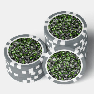 Jetons De Poker Super Trippy Grungy Funky Abstrait Agender Pride