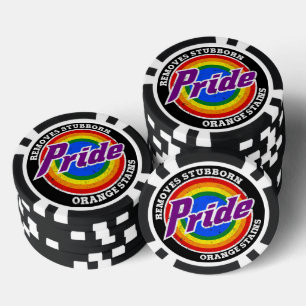 Jetons De Poker Supprimer les taches d'orange têtu mois de fierté