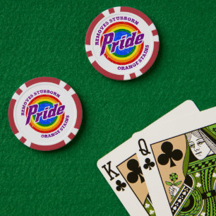 Jetons De Poker Supprimer les taches d'orange têtu mois de fierté