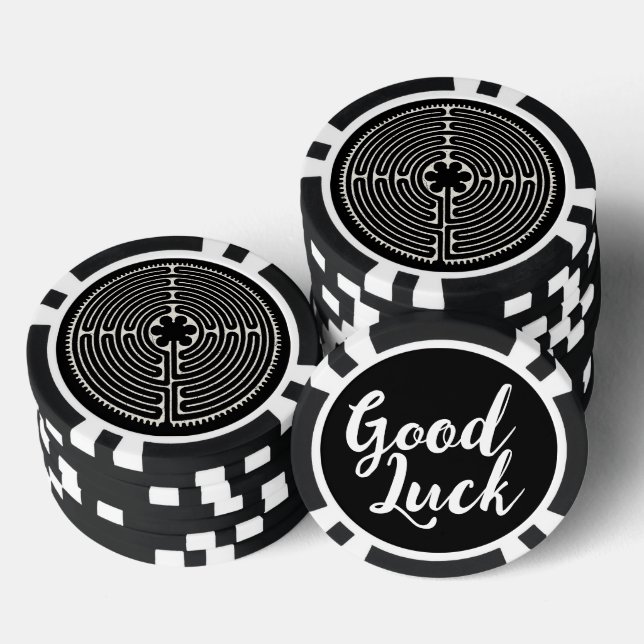 Jetons De Poker Symbole de géométrie sacrée - Chartres Labyrinthe  (Empiler)
