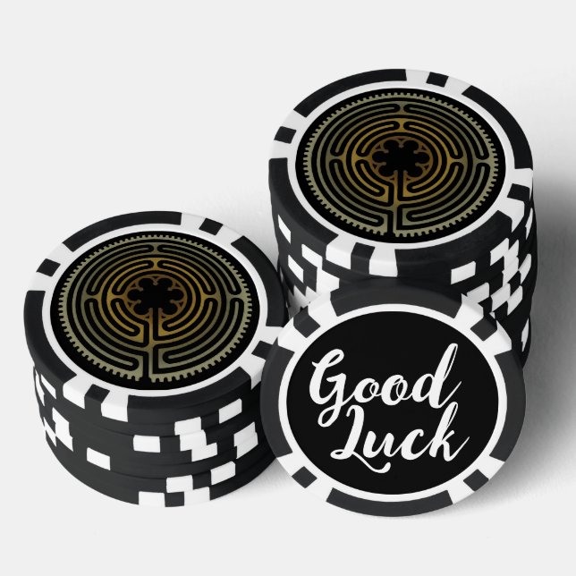 Jetons De Poker Symbole de géométrie sacrée - Chartres Labyrinthe  (Empiler)