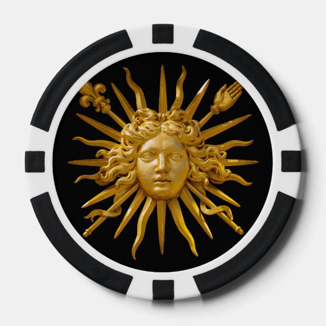 Jetons De Poker Symbole de Louis XIV le Roi Soleil (Recto)