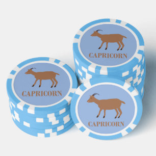 Jetons De Poker Symbole étoile Capricorne Chèvre