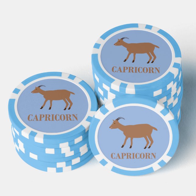 Jetons De Poker Symbole étoile Capricorne Chèvre (Empiler)