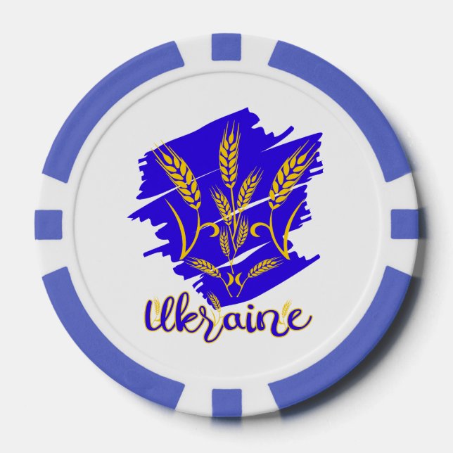 Jetons De Poker Symbole national ukrainien tryzub fait d'oreille d (Recto)