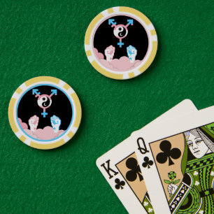 Jetons De Poker Symbole transgenre Soleil et Lune Puissance et Équ