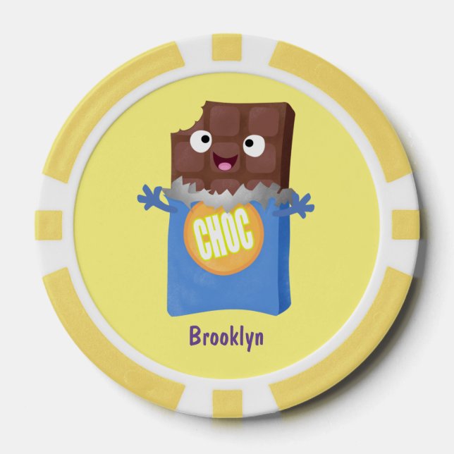 Jetons De Poker Sympa chocolat chocolat bonbon bar personnage de d (Recto)