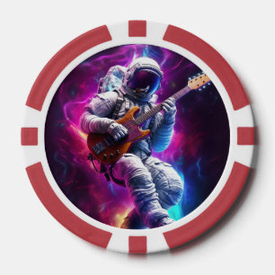 Jetons De Poker Symphonie du vide   Astronaute de Neon Cyberpunk
