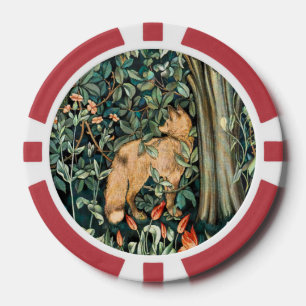 Jetons De Poker Tapisserie Art Antique Renard de William Morris Fo