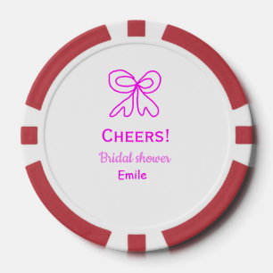 Jetons De Poker Tchao noeud rose violet enterrement de vie de jeun