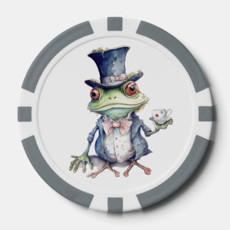 Jetons De Poker Tea Party crapaud en haut du chapeau